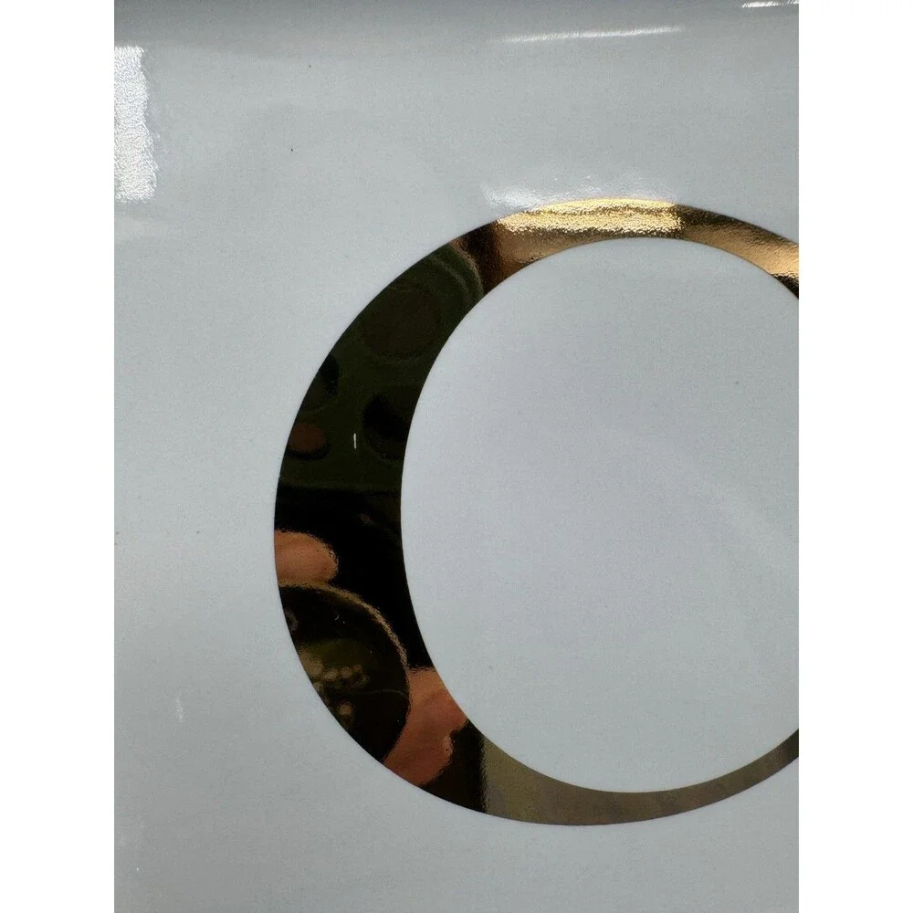 Pottery Barn monogram “C” trinket dish white with gold BSR her+project